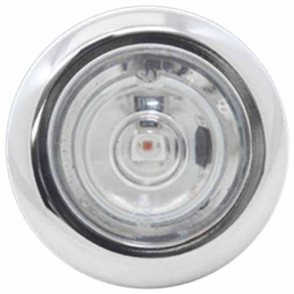 3/4 Inch Bulkhead LED Light W/ Bezel - Amber LED/ Clear Lens
