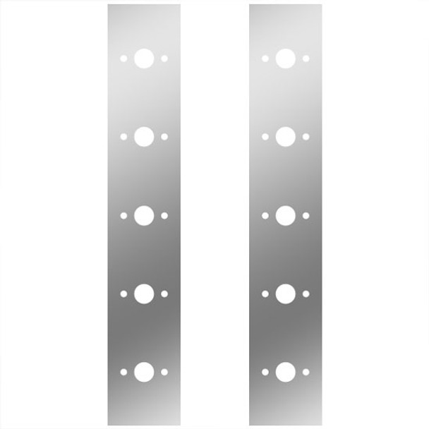 Stainless Steel Rear Air Cleaner Light Panels W/ 10 P3 Light Holes For Western Star Constellation 1997 - 2016