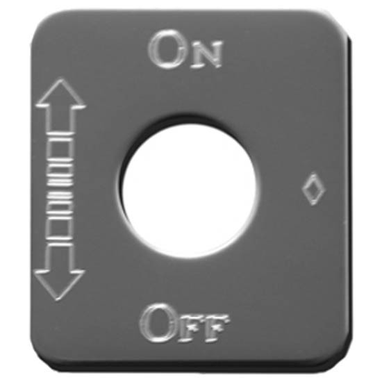 Rockwood Stainless On Off Arrows Steel Switch ID Plate For Kenworth