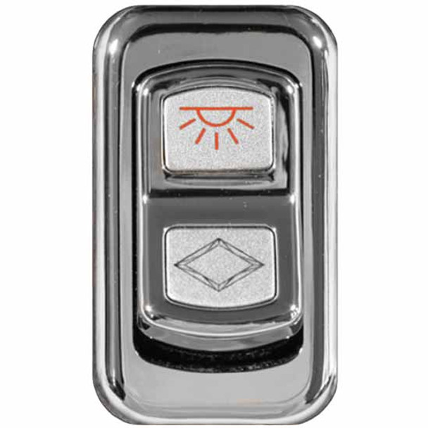 Rockwood Chrome Rocker Switch Cover For Cab Lights For Peterbilt 2006-Newer