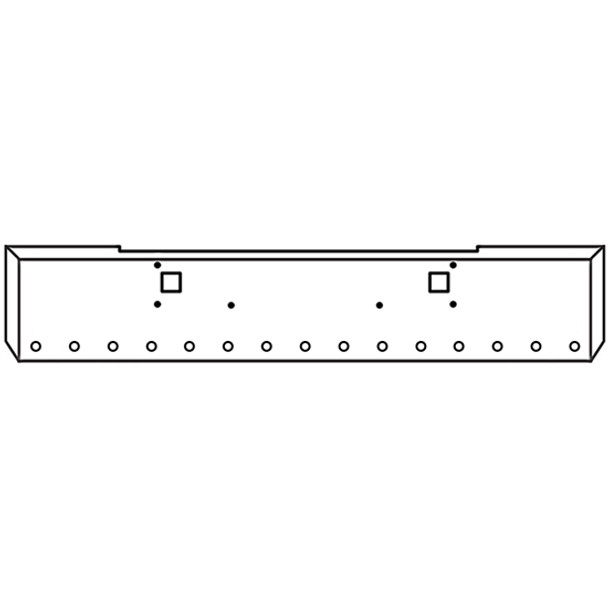 20 Inch Stainless Steel Boxed End Bumper W/ 15 Round 2 Inch Light Holes, 4 Round 2 Inch End Light Holes & Tow Holes
