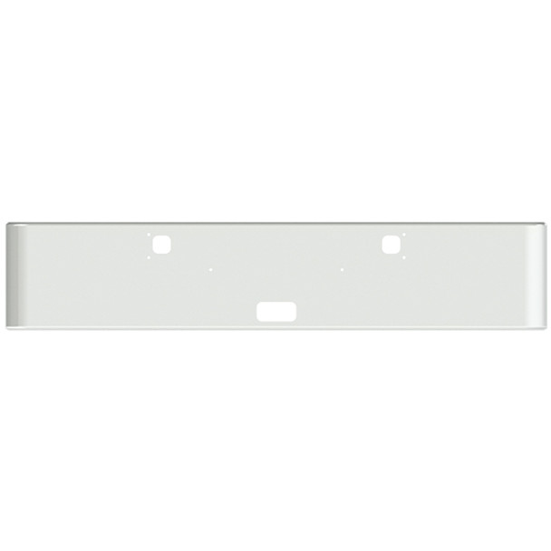 20 Inch Chrome Texas Rolled End Bumper W/ Center Step & Tow Holes For Kenworth W900