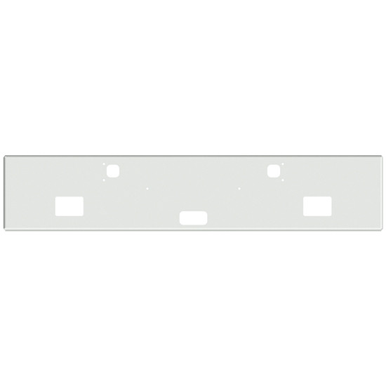 20 Inch Stainless Steel Boxed End Bumper W/ Rectangular Driving Or Fog Lights & Step/ Tow Holes For Kenworth