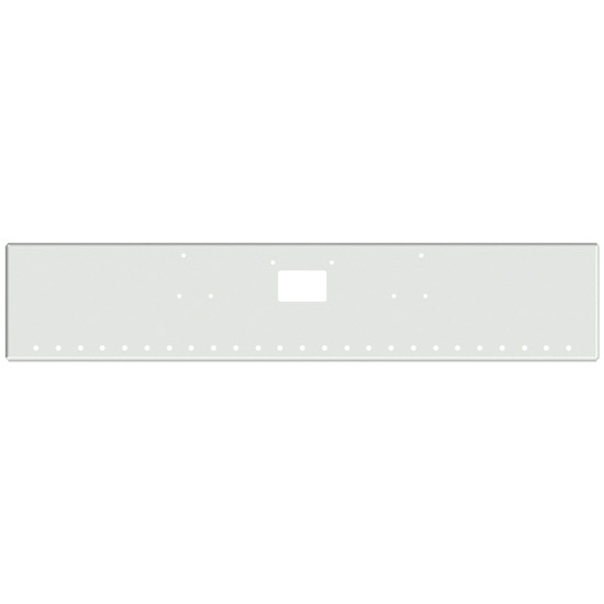 20 Inch Chrome Steel Boxed End Bumper W/ Mounting & Tow/Hitch Holes 25 - 3/4 Inch Light Holes For Peterbilt 378/ 379 Conventional 1987-2007
