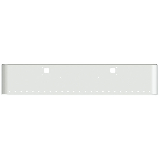 20 Inch Chrome Steel Texas Square Bumper W/ Mounting & Tow/Hitch Holes 25 - 3/4 Inch Light Holes For Kenworth W900L 1982-2010