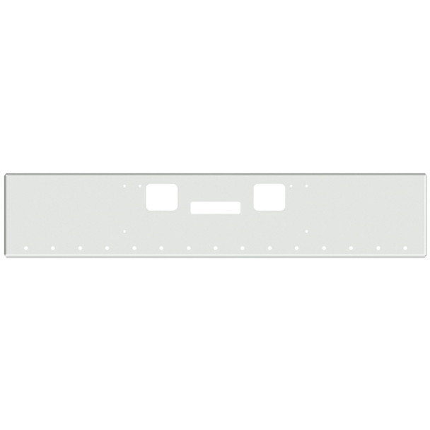 20 Inch Chrome Boxed End Bumper W/ 15 Bulkhead Light Holes For Freightliner Classic XL 2008-2010