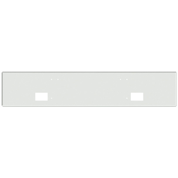 20 Inch Chrome Boxed End Bumper W/ Light Cutouts For Freightliner Classic XL 2008-2010