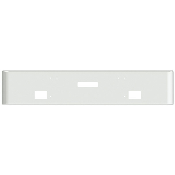 20 Inch Chrome Texas Rolled End Bumper W/ Square Fog Light & Tow Holes For Freightliner Classic XL 2008-2010