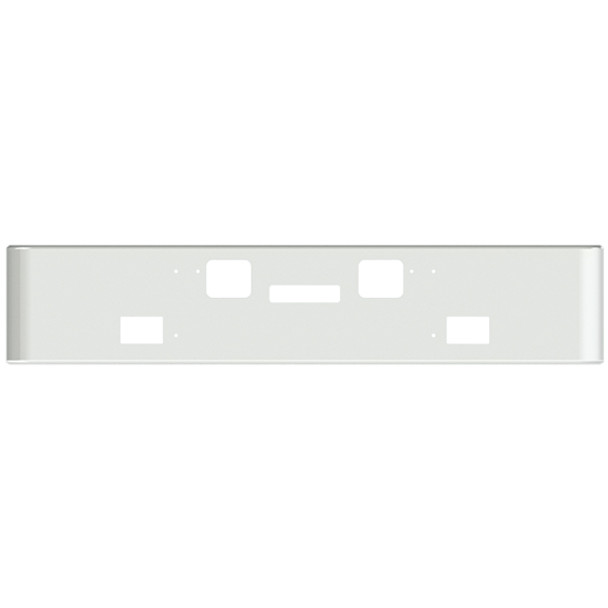 20 Inch Chrome Texas Rolled End Bumper W/ Square Fog Light, Step, & Tow Holes For Freightliner Classic XL 2008-2010