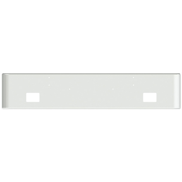 18 Inch Chrome Texas Rolled End Bumper W/ Square Fog Light Holes For Kenworth W900