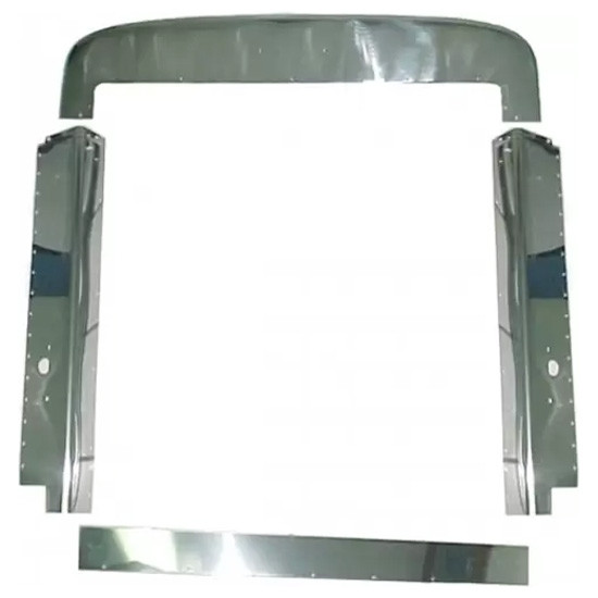 BESTfit Stainless Steel Grille Surround Kit For Peterbilt 379 127 BBC W/ Extended Hood