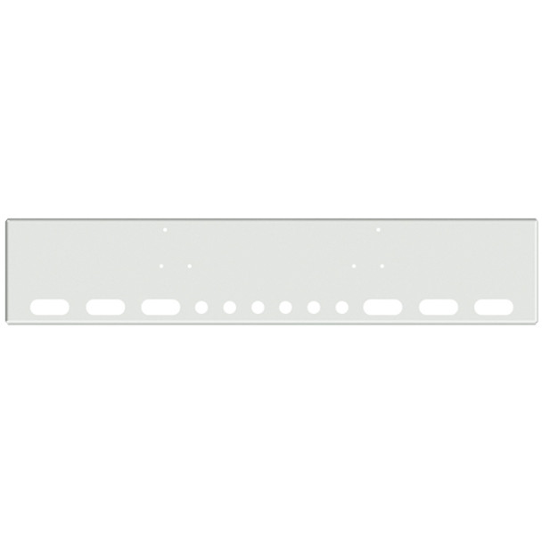 22 Inch Chrome Texas Boxed End Bumper W/ 6 Oval & 6 - 2 Inch Round Light Holes For Peterbilt 357 SFA, 378, 379