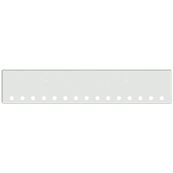 20 Inch Chrome Texas Boxed End Bumper W/ 15 - 2 Inch Round Light Holes For Kenworth W900B, W900L
