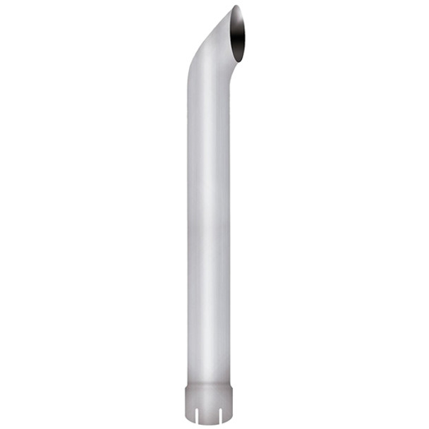 BESTfit Chrome 5 Inch Curve Turn Out Exhaust Stack - 84 Inch Length W/ Inside Diameter Inlet-Expanded
