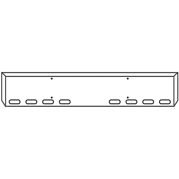 18 Inch Chrome Texas Boxed End Bumper W/ 8 Oval Light Holes For Western Star 4900