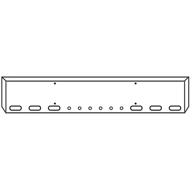 20 Inch Chrome American Eagle Bumper W/ 6 Oval & 6 - 2 Inch Round Light Holes For Western Star 4900