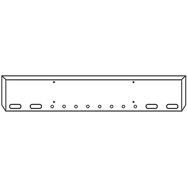22 Inch Chrome American Eagle Bumper W/ 4 Oval & 8 - 2 Inch Round Light Holes For Western Star 4900