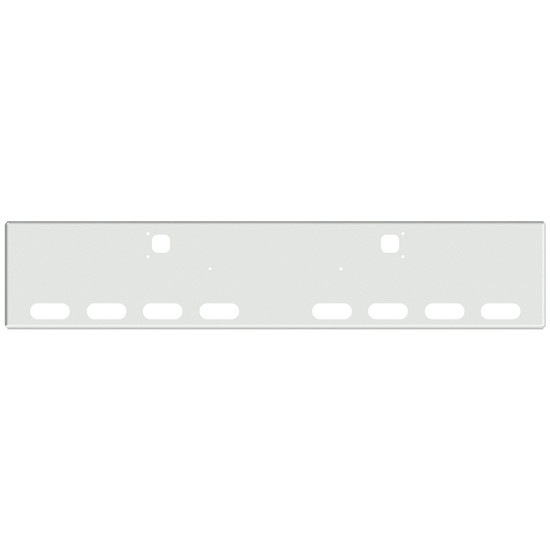 18 Inch Chrome American Eagle Bumper W/ Tow, 8 Oval Light Holes For Kenworth W900B, W900L