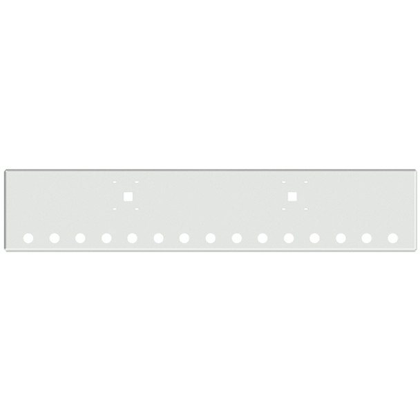 20 Inch Chrome American Eagle Bumper W/ Tow, 15 - 2 Inch Round Light Holes For International 9900I, 9900IX