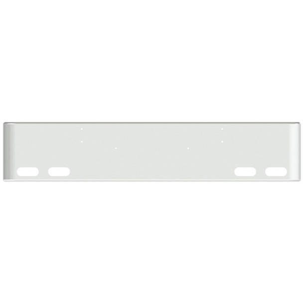 18 Inch Chrome Texas Rolled End Bumper W/ 4 Oval Light Holes For Kenworth W900B, W900L