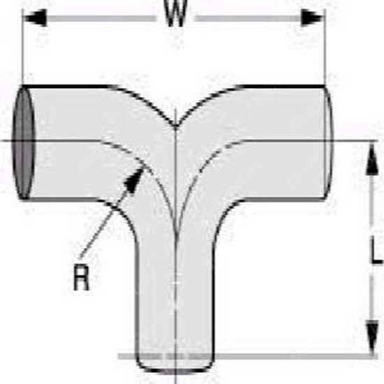 BESTfit 5 Inch Diameter Chrome Universal Exhaust Y-Pipe 9 Inch L X 18 Inch W