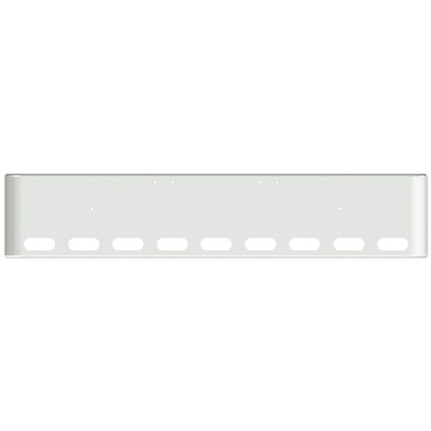 22 Inch Chrome Texas Rolled End Bumper W/ 9 Oval Light Holes For Freightliner Classic XL 2002-2007