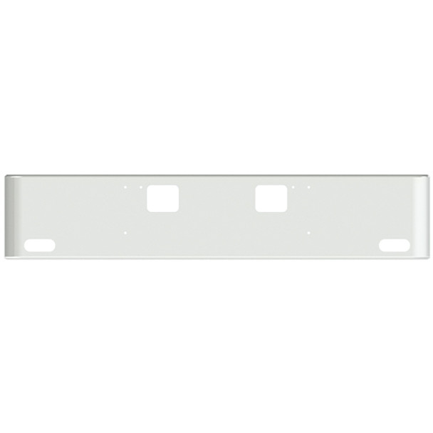 20 Inch Chrome Texas Rolled End Bumper W/ Hook, 2 Oval Light Holes For Freightliner Classic XL 2008-2010