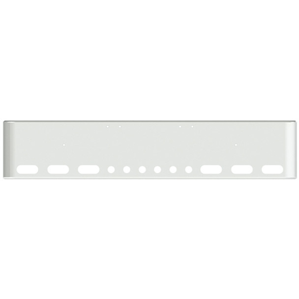 22 Inch Chrome Texas Rolled End Bumper W/ 6 Oval & 6 - 2 Inch Light Holes For Freightliner Classic XL 2002-2007