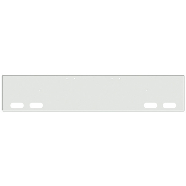 22 Inch Chrome Texas Boxed End Bumper W/ 4 Oval Light Holes For Freightliner Classic