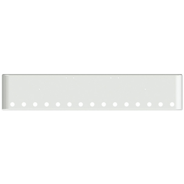 22 Inch Chrome Rolled End American Eagle Bumper W/ 15 - 2 Inch Round Light Holes