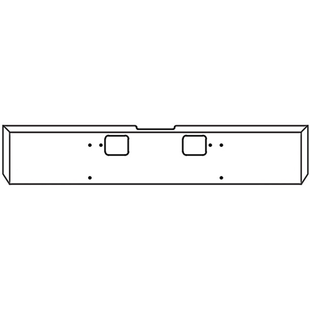 18 Inch Chrome Road Runner Mitered End Bumper W/ Hook Holes