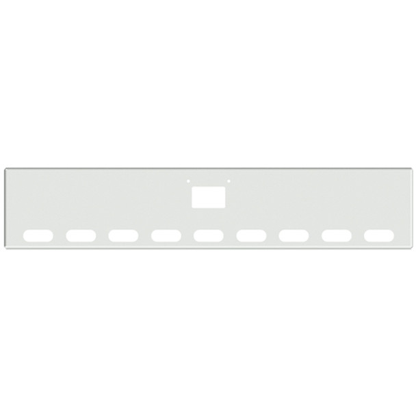 22 Inch Chrome Texas Boxed End Bumper W/ Tow, 9 Oval Light Holes For Peterbilt 378, 379 22 Inch Chrome Texas Boxed End Bumper W/ Tow, 9 Oval Light Holes For Peterbilt 378, 379