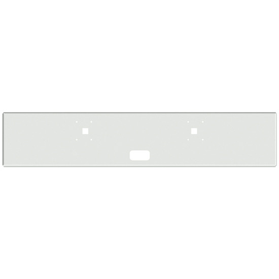 16 Inch Chrome Texas Boxed End Bumper W/ Tow, Step Holes For International 9900 1998-1999