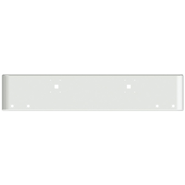 18 Inch Chrome Steel Texas Square Rolled End Bumper W/ Mounting & Tow/Hitch Holes 4 M3 Or P3 Light Holes For International 9900I SFA 2000 And Newer