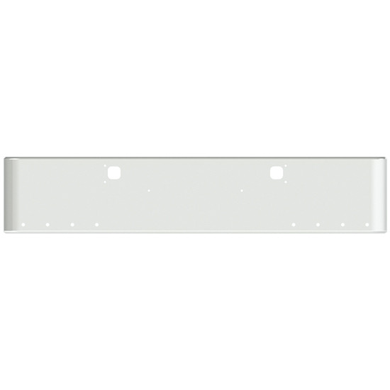 20 Inch Chrome Steel Texas Square Bumper W/ Mounting & Tow/Hitch Holes 8 - 3/4 Inch Light Holes For Kenworth W900L 1982-2010