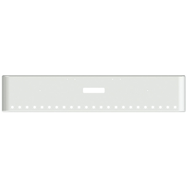 18 Inch Chrome Steel Texas Square Rolled End Bumper W/ Mounting & Tow/Hitch Holes 23 M3 Or P3 Light Holes For Freightliner Classic 2002-2007