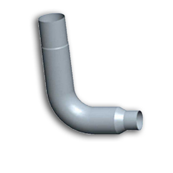 BESTfit Chrome Exhaust Elbow 29 In Top, 20 Bottom Leg, 8 to 5 Inch Tapered Diameter For Peterbilt 378, 379