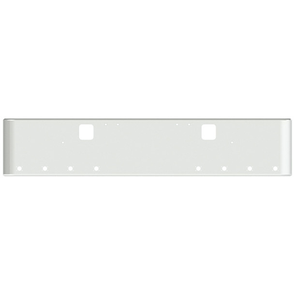 20 Inch Chrome Steel Texas Square Bumper W/ Mounting & Standard Step Holes 8 M3 Or P3 Light Holes For Freightliner Classic 2002-2007
