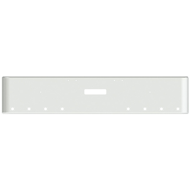 20 Inch Chrome Steel Texas Square Bumper W/ Mounting & Tow/Hitch Holes 8 M3 Or P3 Light Holes For Freightliner Classic 2002-2007