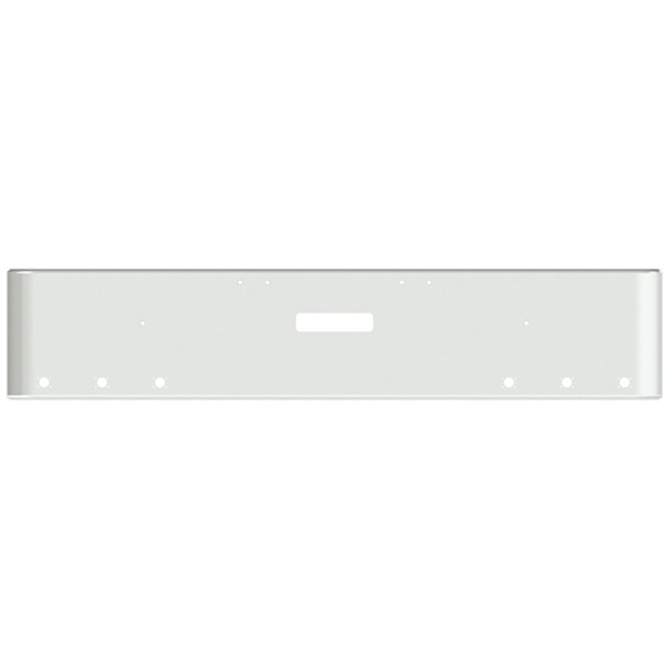 22 Inch Chrome Steel Texas Square Bumper W/ Mounting & Tow/Hitch Holes 6 M3 Or P3 Light Holes For Freightliner Classic 2002-2007