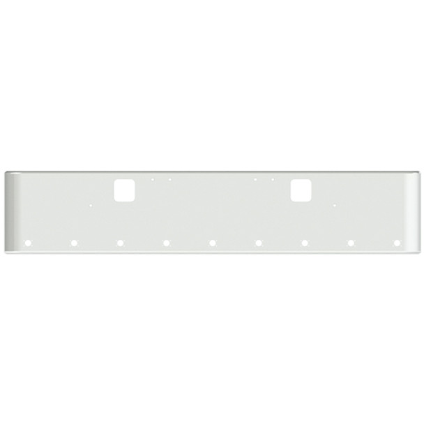 22 Inch Chrome Steel Texas Square Bumper W/ Mounting & Standard Step Holes 9 M3 Or P3 Light Holes For Freightliner Classic 2002-2007