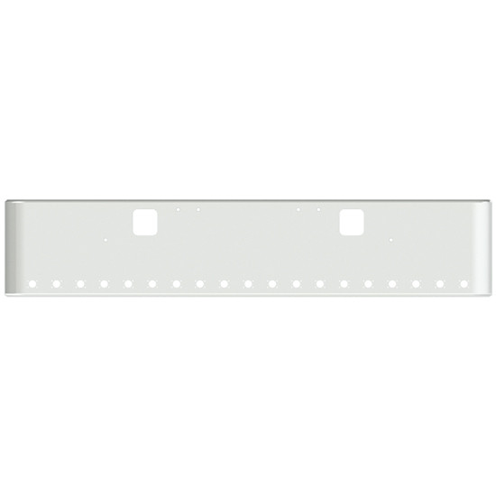 22 Inch Chrome Steel Texas Square Bumper W/ Mounting & Standard Step Holes 19 M3 Or P3 Light Holes For Freightliner Classic 2002-2007