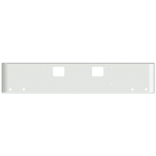 20 Inch Chrome Steel Texas Square Bumper W/ Mounting & Standard Step Holes 4 M3 Or P3 Light Holes For Freightliner FLD Classic XL 2008-2010