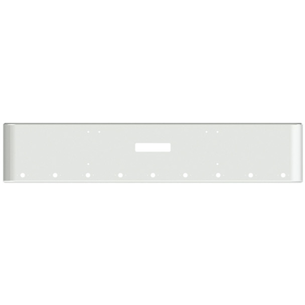 20 Inch Chrome Steel Texas Square Bumper W/ Mounting & Tow/Hitch Holes 9 M1 Millennium Light Holes For Freightliner FLD Classic XL 2008-2010