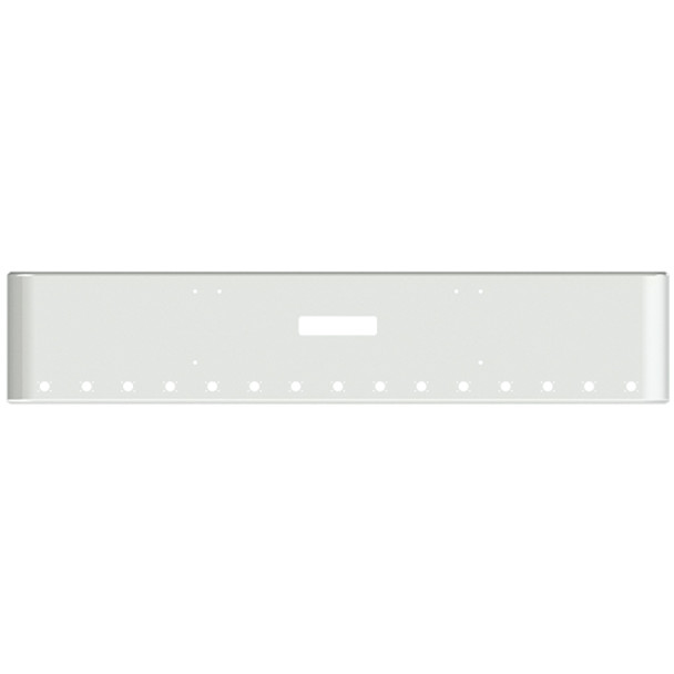 22 Inch Chrome Steel Texas Square Bumper W/ Mounting & Tow/Hitch Holes 15 M3 Or P3 Light Holes For Freightliner FLD Classic XL 2008-2010