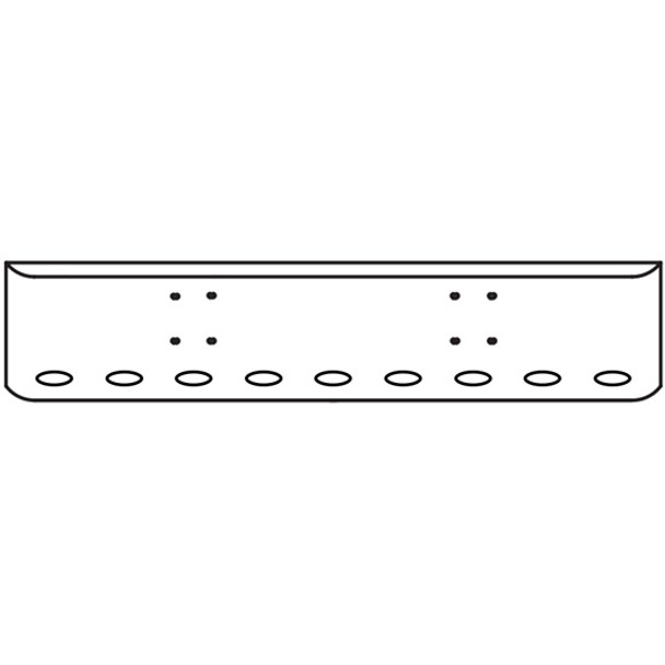 22 Inch Chrome Steel Texas Square Bumper W/ Mounting Holes Only 9 M1 Millennium Light Holes For International 9900I SFA 2000 And Newer