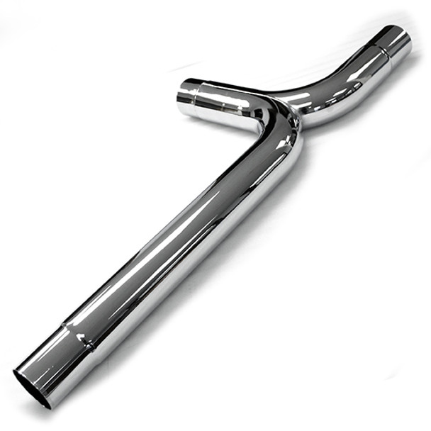 Chrome 5 Inch Tapered Y-Pipe For BESTfit Long For Peterbilt 378, 379, 389, 389 Glider