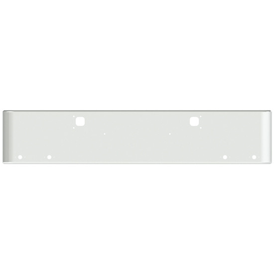 20 Inch Chrome Steel Texas Square Bumper W/ Mounting & Tow/Hitch Holes 4 M1 Millennium Light Holes For Kenworth W900L 1982-2010