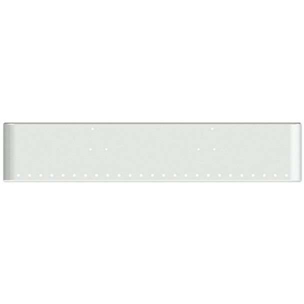 18 Inch Chrome Steel Texas Square Rolled End Bumper W/ Mounting Holes Only 25 - 3/4 Inch Light Holes For Peterbilt 378/ 379 Conventional 1987-2007