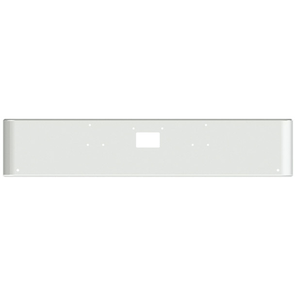 22 Inch Chrome Steel Texas Square Bumper W/ Mounting & Tow/Hitch Holes 2 - 3/4 Inch Light Holes For Peterbilt 378/ 379 Conventional 1987-2007